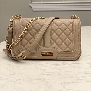 BCBG beige leather medium size handbag